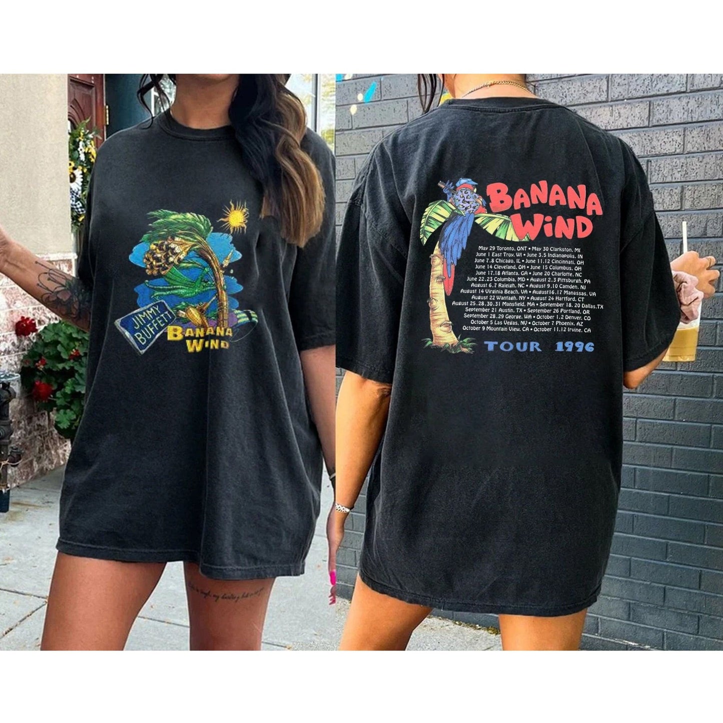 Jimmy Buffett Banana Wind Tour 1996 T-Shirt