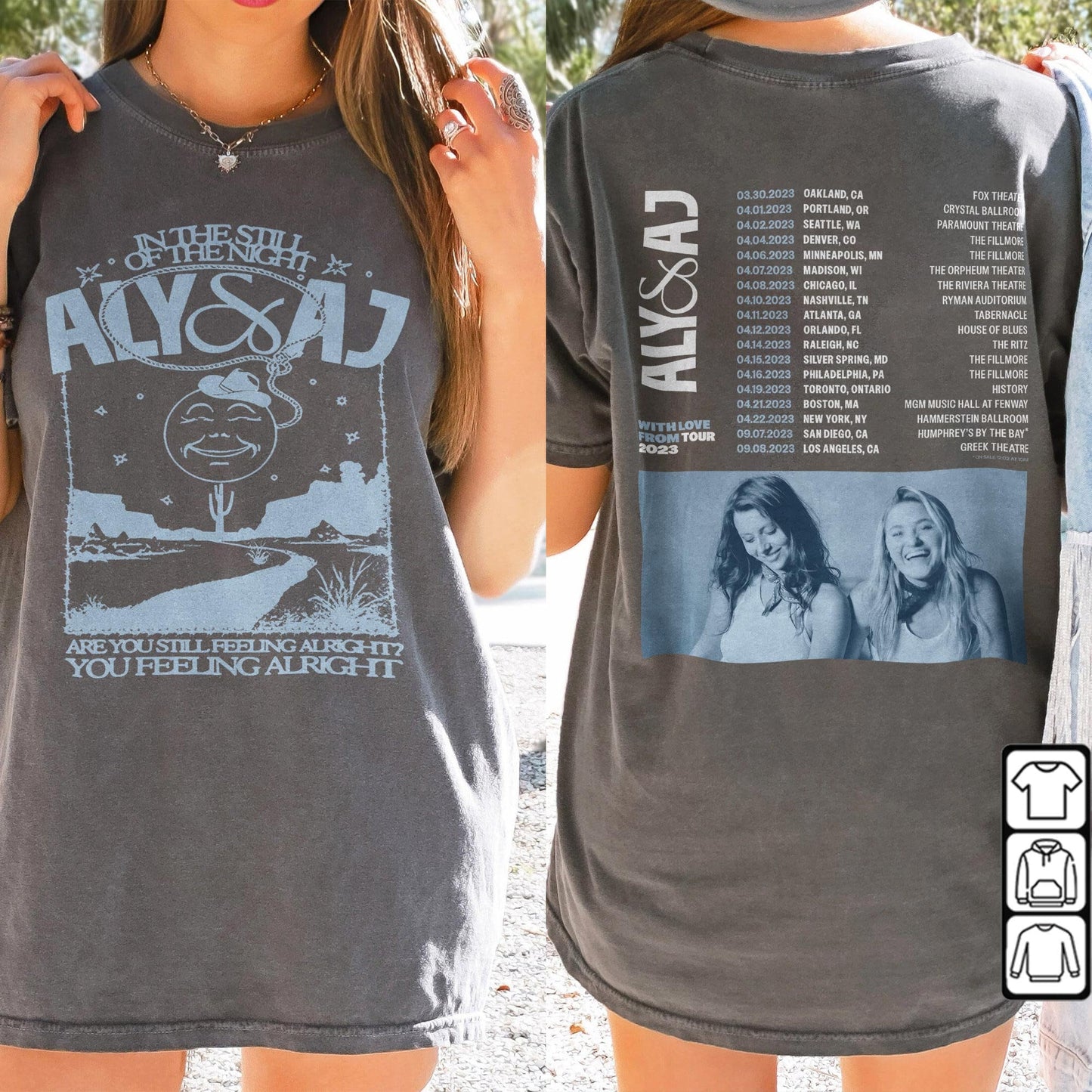 Aly And AJ With Love From Tour 2023 Shirt, Aly & AJ Music Shirt