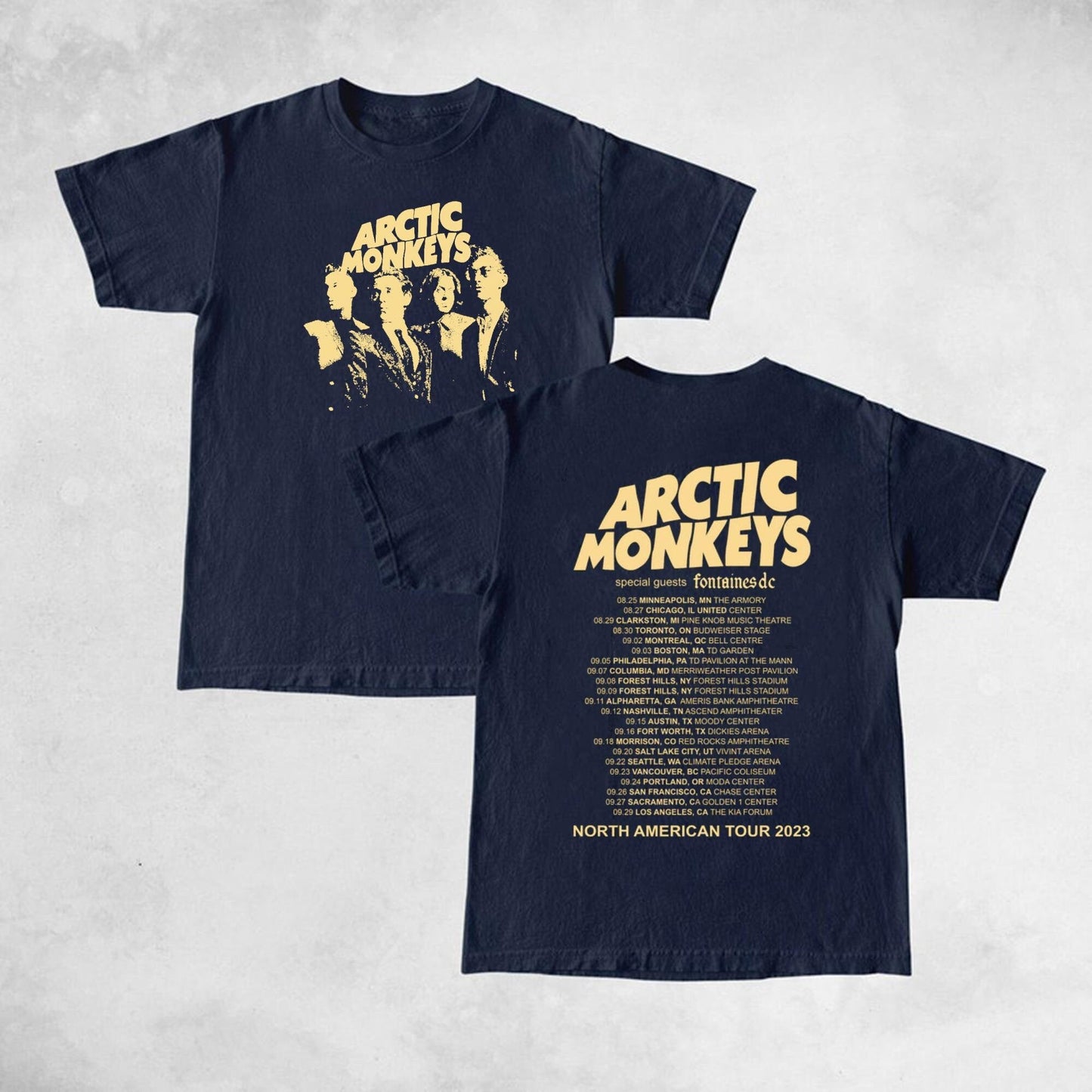 Arctic Monkey 2023 North America Tour Dates T Shirt