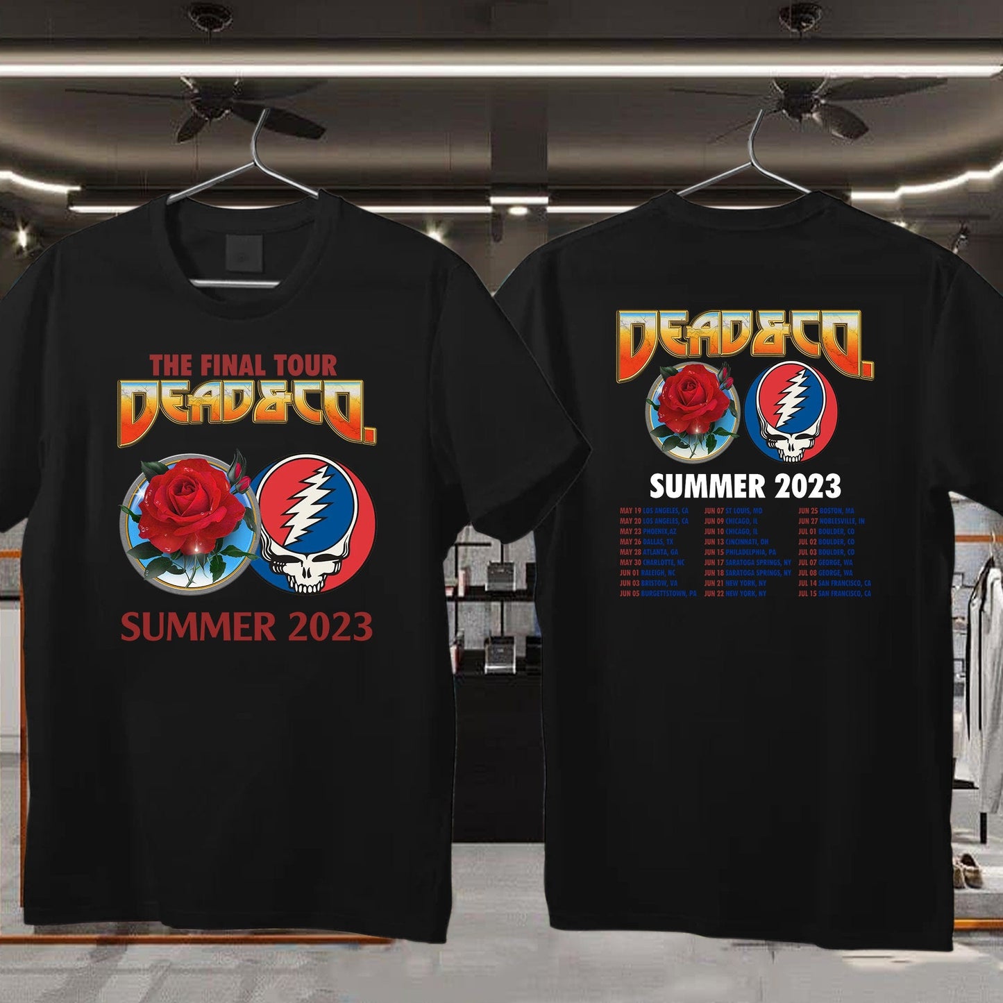 De-ad & Co-mpany Detail Final Tour With 2023 t-shirts