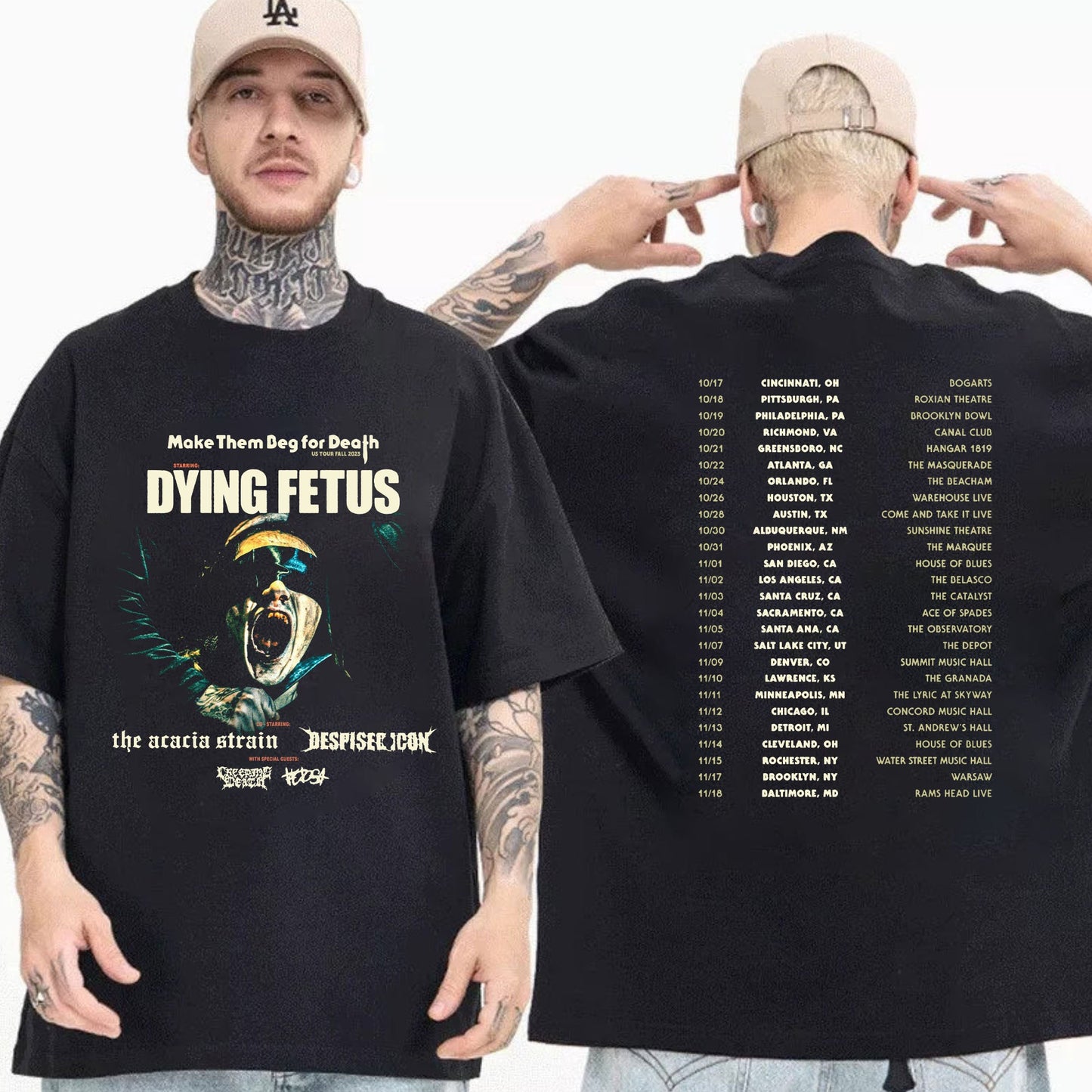 Dying Fetus 2023 Concert Png, Dying Fetus Fall US Tour 2023