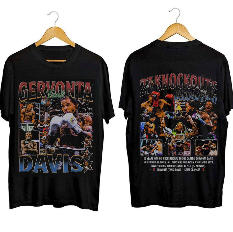 2 Side Gervonta Davis Vintage 90s Bootleg Style T-Shirt
