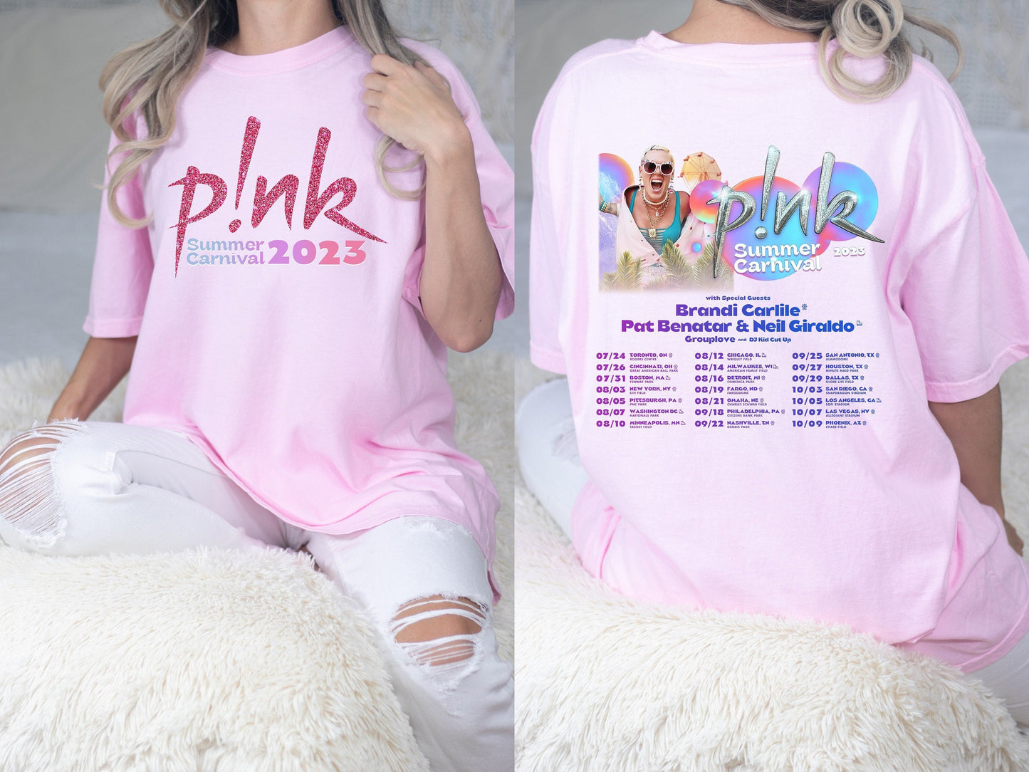 P!nk Summer Carnival 2023, Trustfall Album Tee, Pink Singer Tour, Music Festival