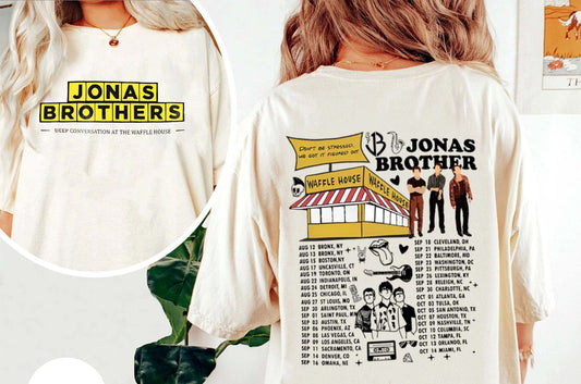 Jonas Brothers Waffle House shirt, Jonas Brothers Tour Shirt