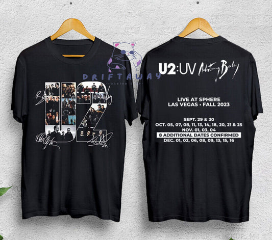 U2 Fall Tour 2023 2-Sided T-Shirt - Concert Merchandise