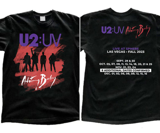 U2 2 side concert shirt, Rap Hip Hop Graphic,U2 World Tour 2023 shirt