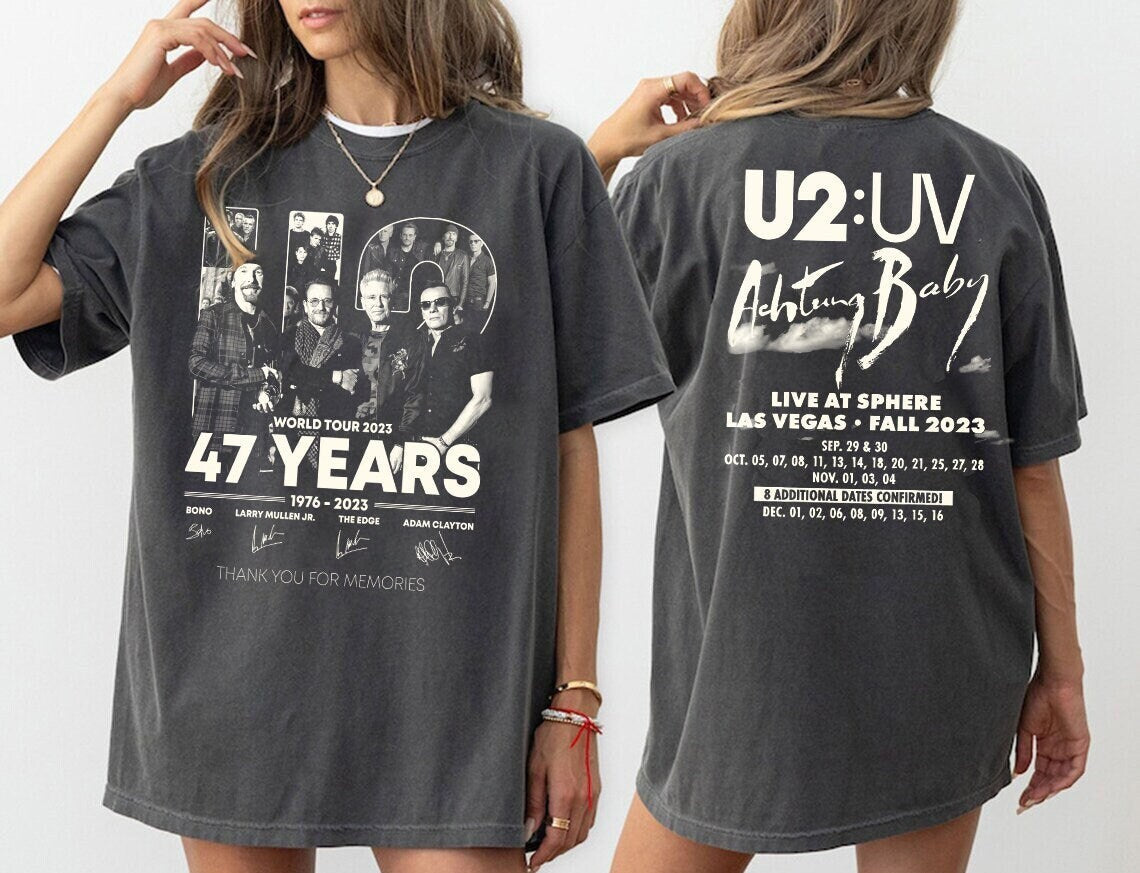 U2 World Tour 2023 shirt, Thank you for memories ,U2 concert fan shirt