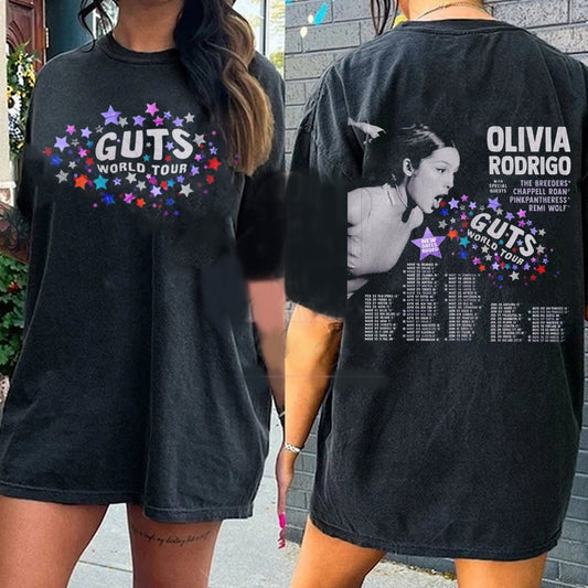 Olivia Rodrigo Guts full date tour 2024 shirt, Olivia Rodrigo Shirt