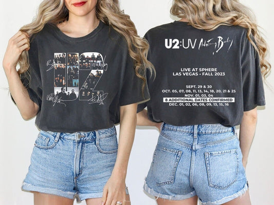 2023 Rock Band U2 Shirt, Achtung Baby Live At Sphere U2 Band Shirt