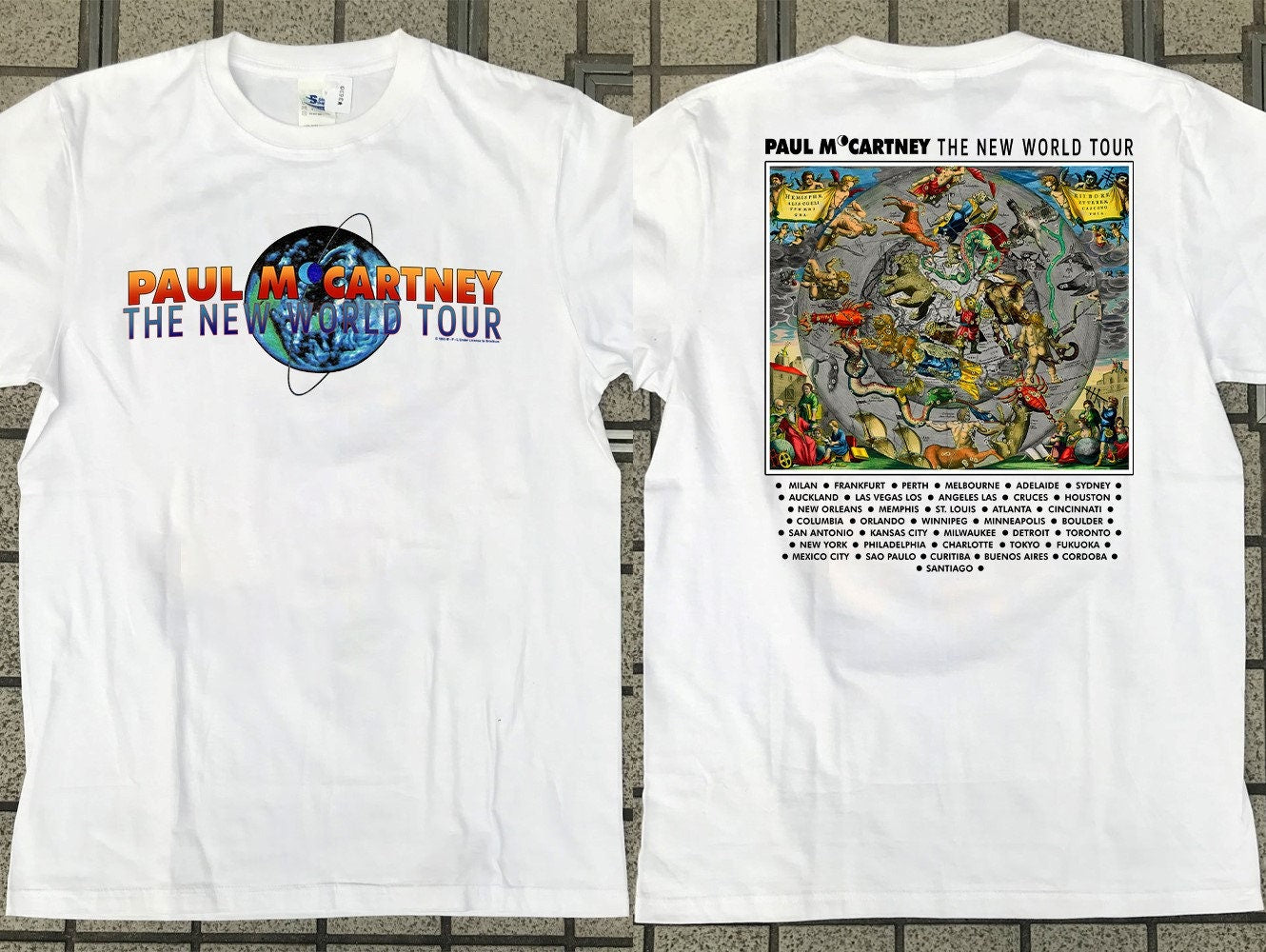 P mccartney The New World Tour 1993 T-Shirt, P mccartney 1993 Tour T-Shirt