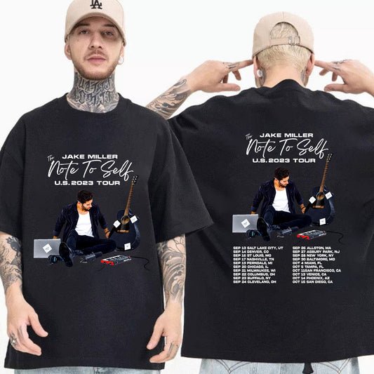 Jake Miller 2023 Concert Shirt, Jake Miller Note To Self Tour 2023 Shirt