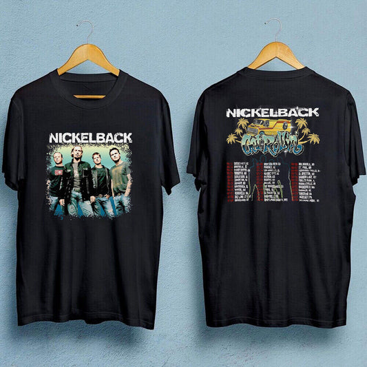 Nickelback Band Music Shirt, Nickleback Get Rollin 2023 Tour Tshirt