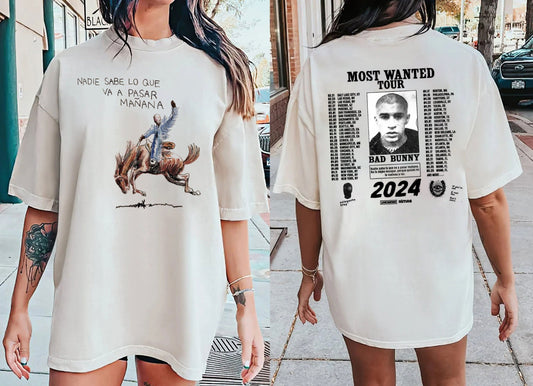 Bad Bunny Most Wanted Tour 2024 2 Slide Shirt