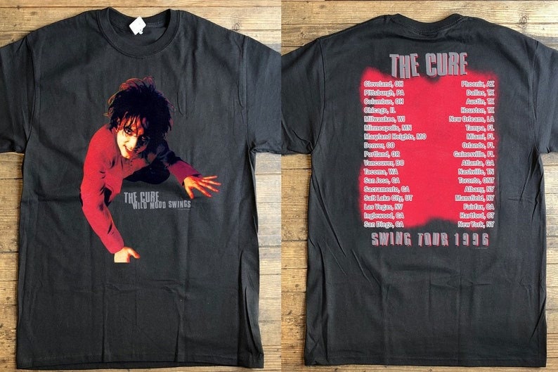1996 The Cure Wild Mood Swings T-Shirt, The Cure Swings Tour 1996 T-Shirt