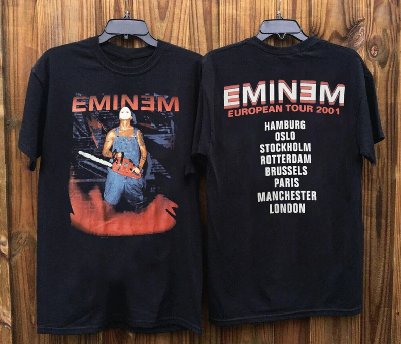 Eminem T-Shirt, Eminem Eurpean Tour 2001 T-Shirt
