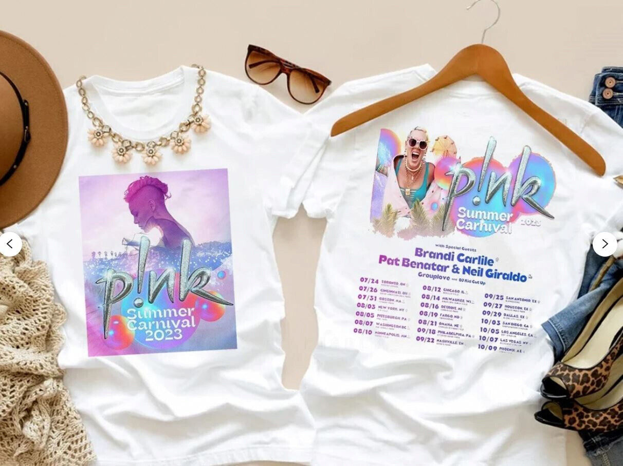 2023 Tour Pink Summer Nk Shirt T-Shirt Singer Concert