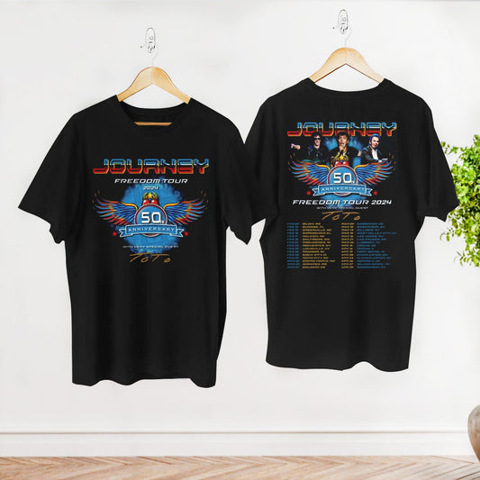 2024 Freedom Tour Journey Band Shirt, Rock Band Journey Fan Gift Shirt,