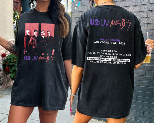 U2 Shirt, Las Vegas U2 Ultraviolet Sphere 2023, band concert Shirt