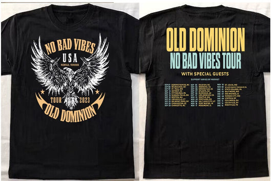 Old Dominion No Bad Vibes Tour 2023 Shirt