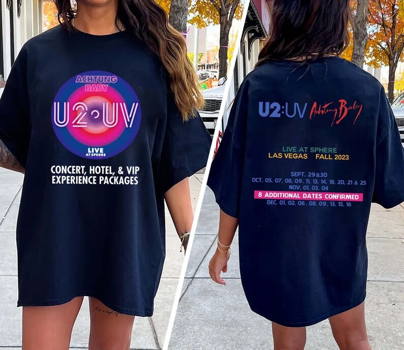 Las Vegas U2 Ultraviolet Sphere 2023 Shirt, Classic Rock U2 T-Shirt