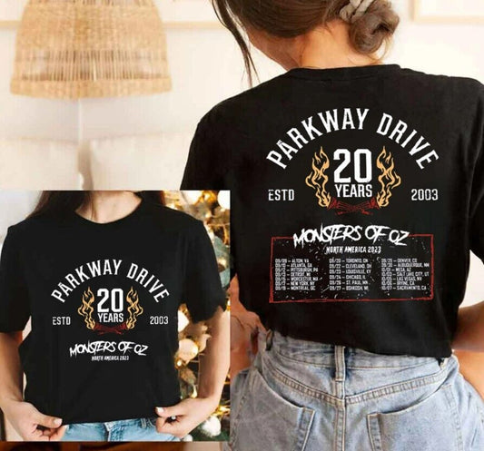 Parkway Drive Monsters Of Oz 2023 Tour Shirt