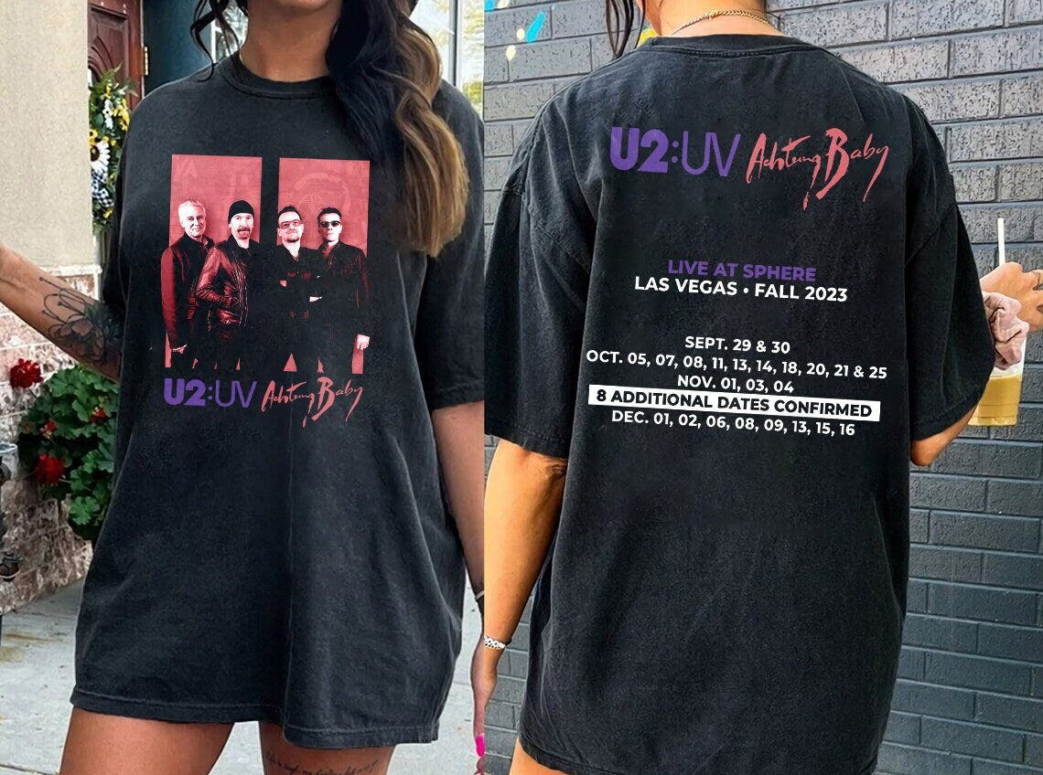 U2 2 side Album shirt, U2 music concert, Rap Hip Hop T-Shirt