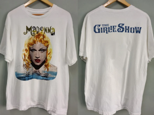 Vintage Madonna The Girlie Show Erotica Pop Tour Concert Shirt KV9809
