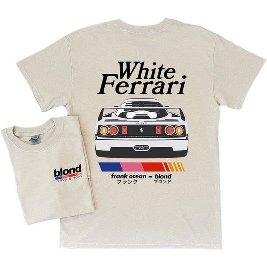 Frank Ocean BLOND WHITE FERRAR! Short Sleeve Shirt