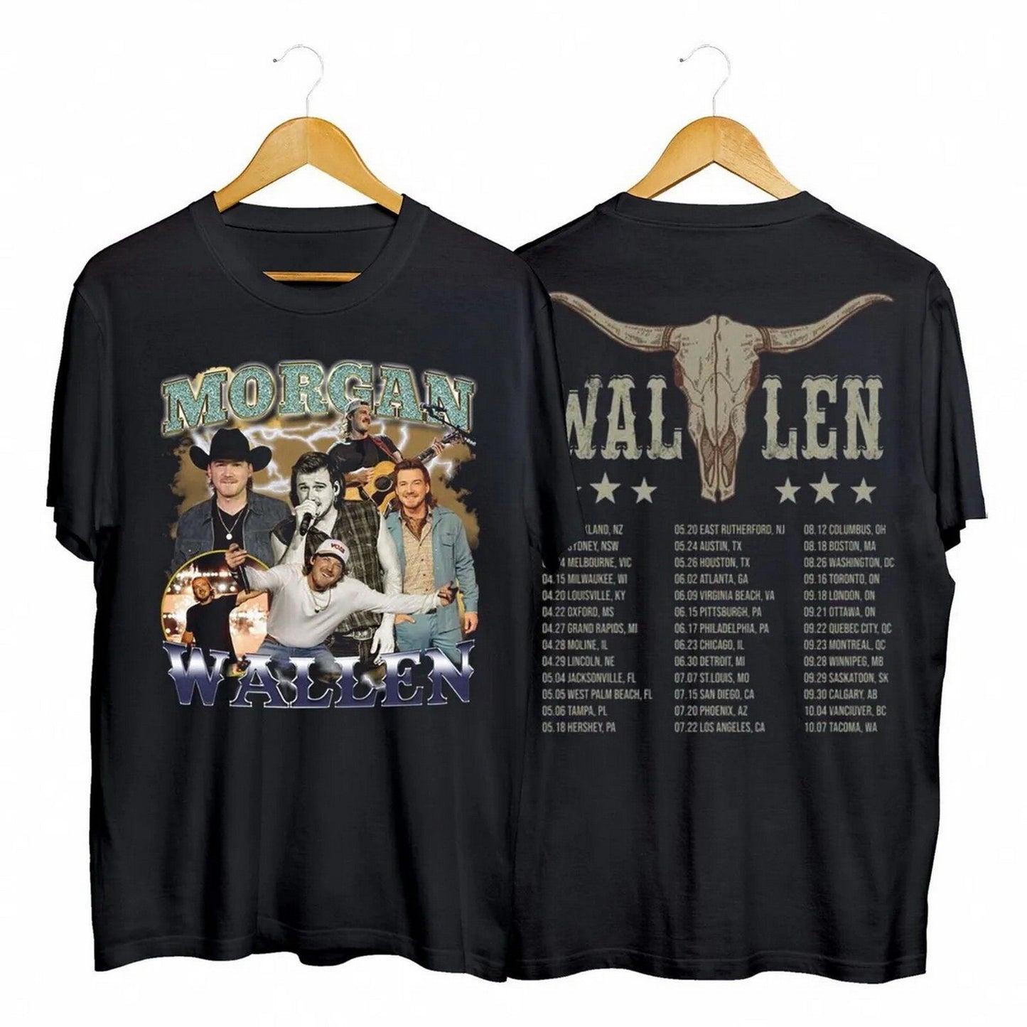 Wallen Western World Tour 2023 One Night At A Time 2 Side Shirt Country Music T Shirt