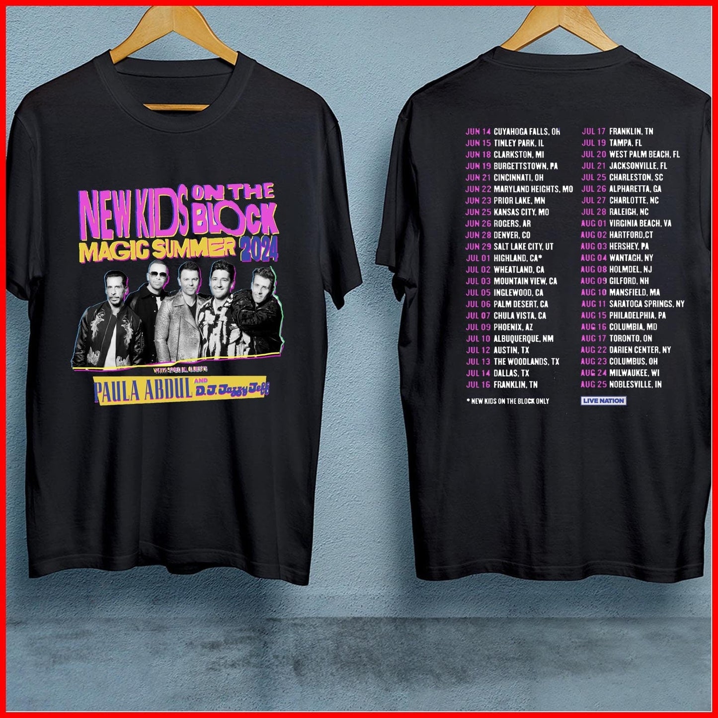 NKOT Block Shirt, NK on The Block Shirt Magic Summer 2024 Tour T-Shirt
