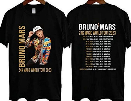 Bruno Mars World Tour 2023 Merch, Bruno Mars , Las Vegas T-Shirt