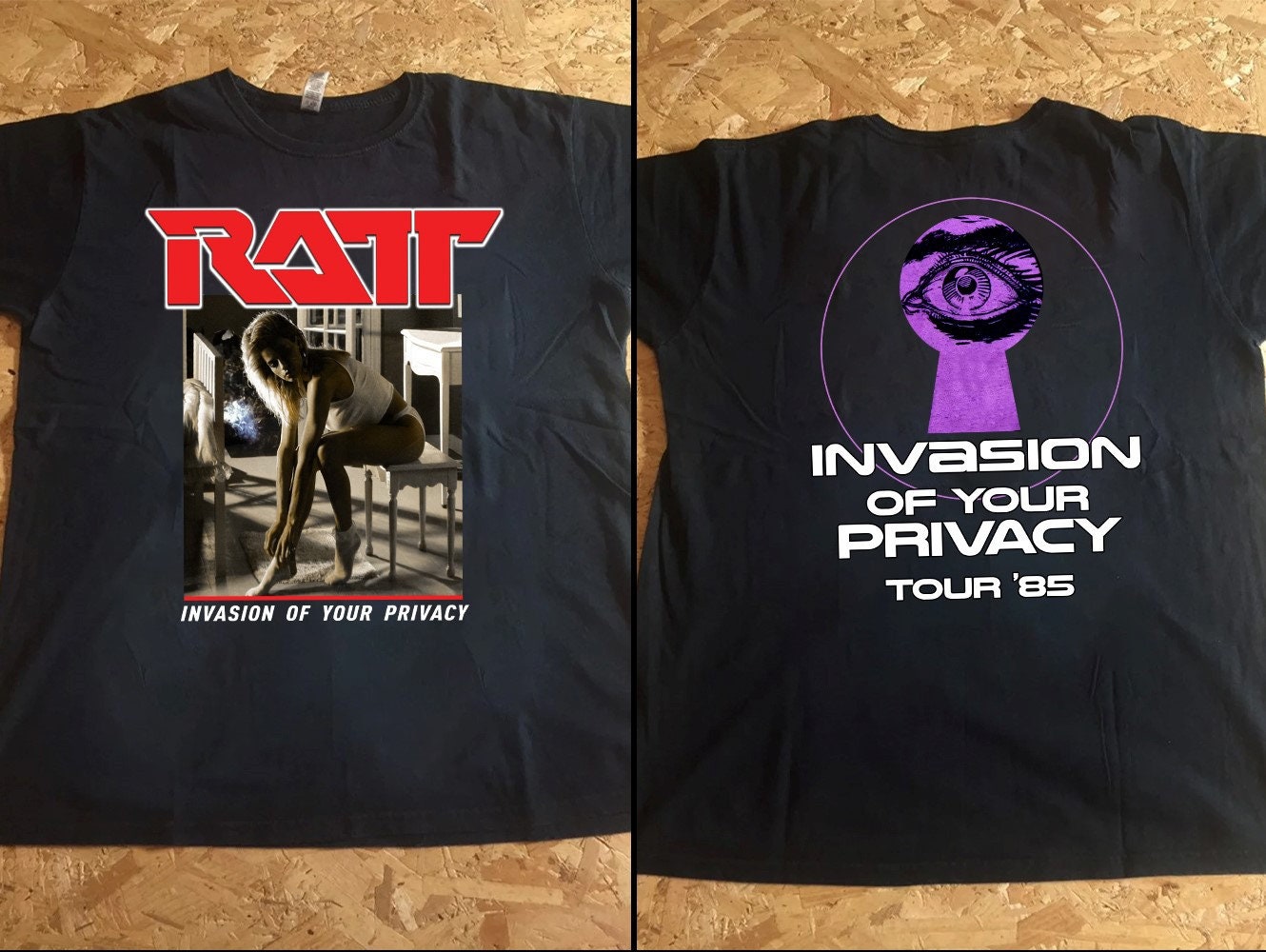 RATTA Invasion of Your Privacy Tour '85 T-Shirt, RATTA Invasion Tour 1985 T-Shirt