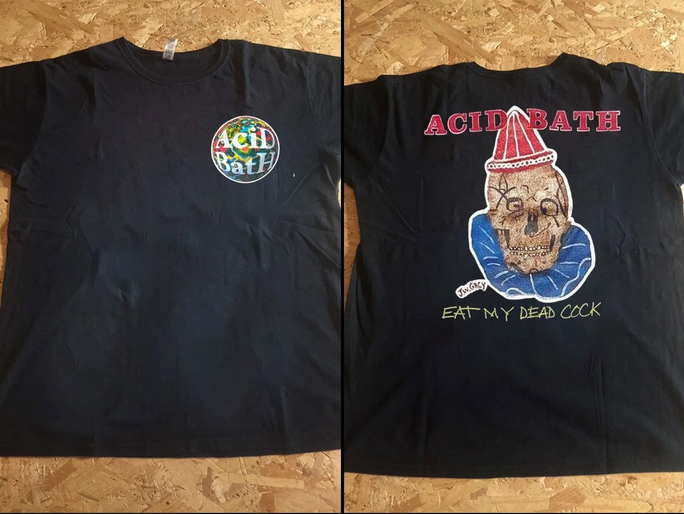 Acid Bath The Blue Eat My Dead Cock 1994 T-Shirt, Acid Bath Tour 1994 T-Shirt