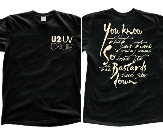U2 2 side shirt, Las vegas fall 2023, Rap Hip Hop Graphic,U2 Tour 2023 shirt, U2 music concert Gift for men women shirt