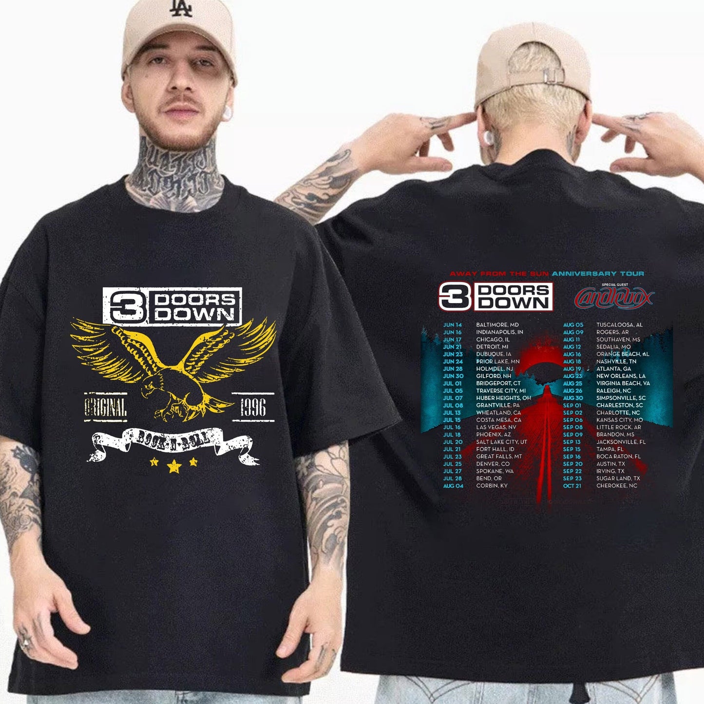 3 Doors Down Band Shirt, 3 Doors Down Rock Band Concert