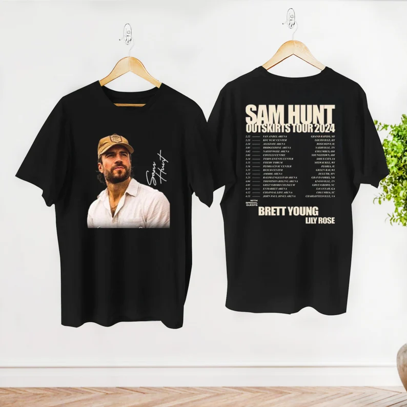 Sam Hunt Outskirts Tour 2024 T-Shirt Gift Fans