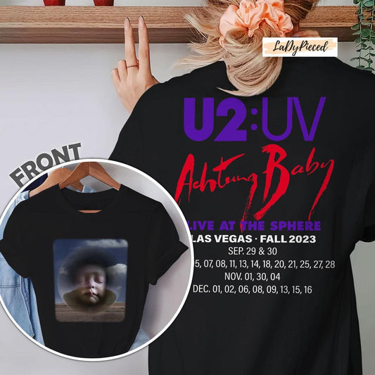 U2 Band Shirt, U2 Achtung Baby Live At Sphere T-Shirt, U2 Rock Band