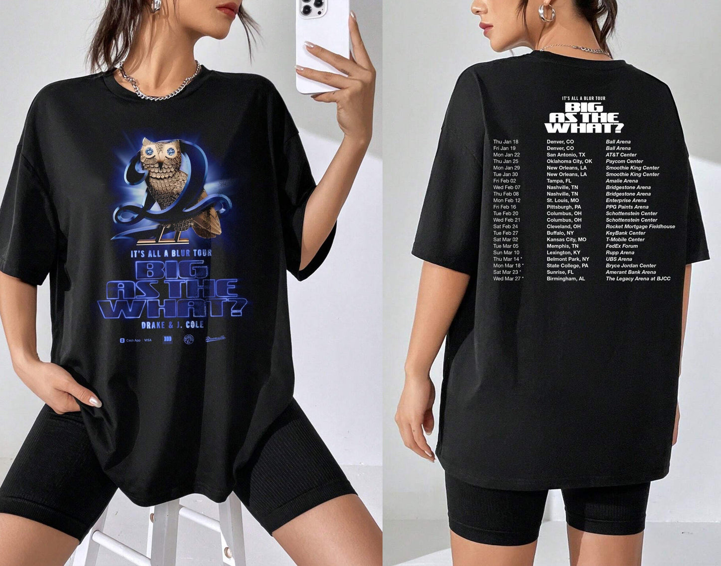 Drake Sweatshirt, Drake & J Cole Tour Sweatshirt, It's All A Blur Tour 2024 Shirt