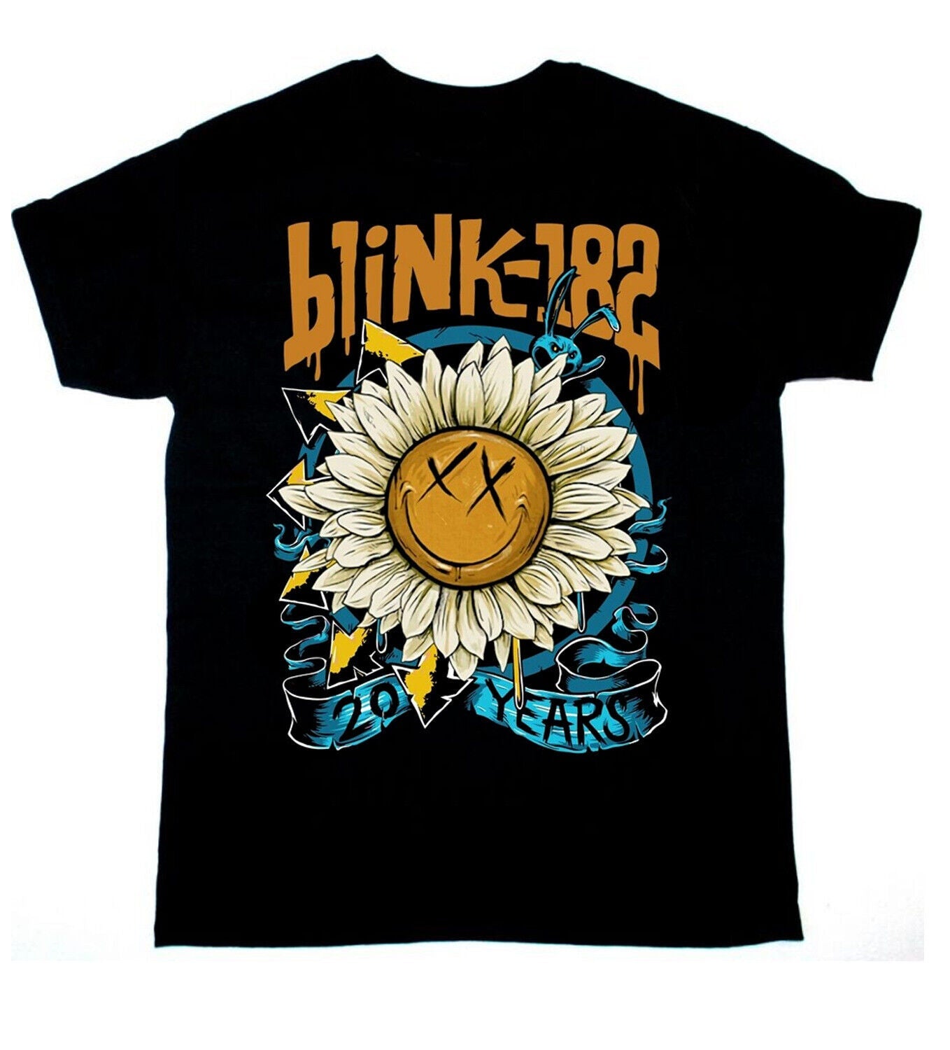 Vtg Blink182 Band 20 Years T Shirt For Men Heavy Cotton Black