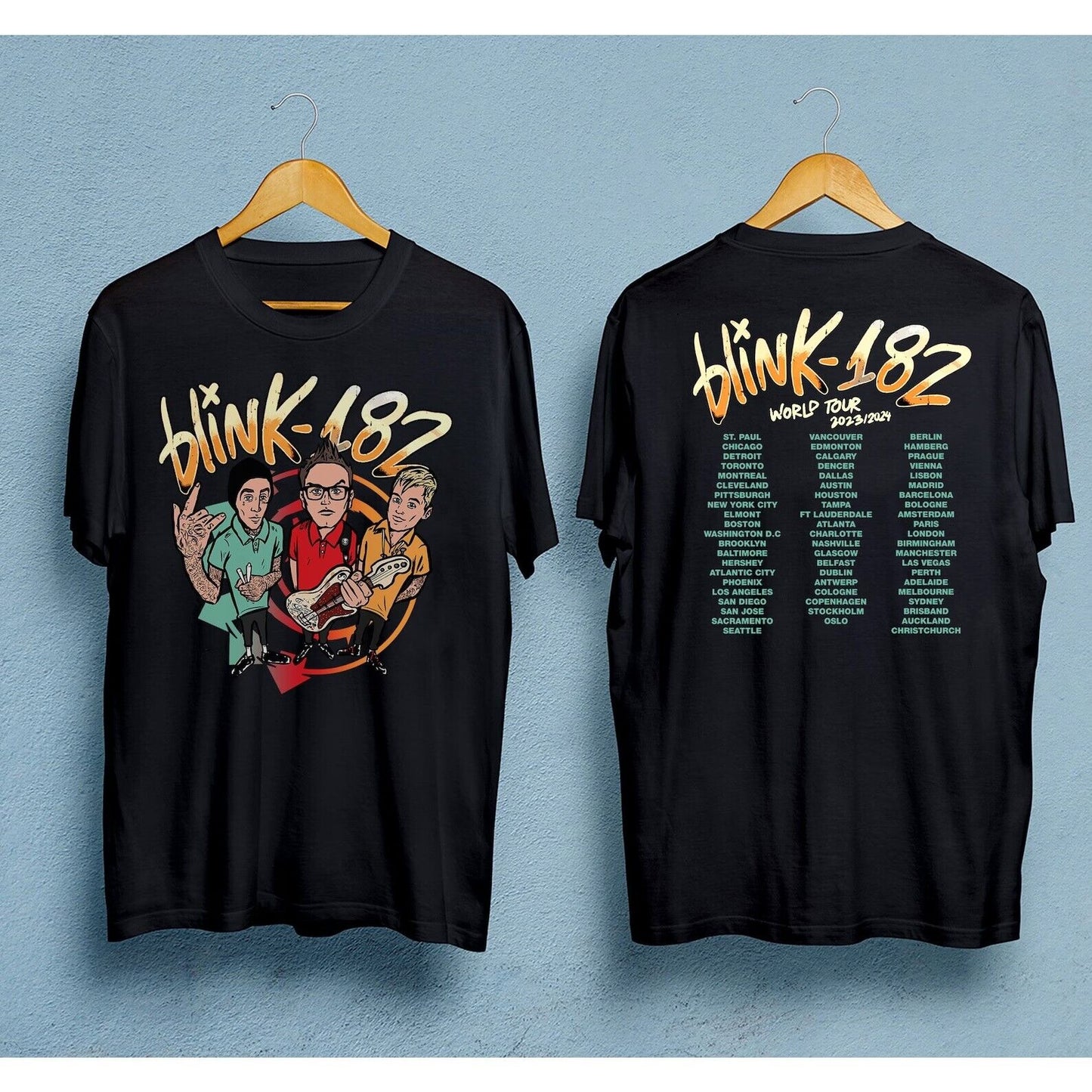 B182 Band World Tour 2023-2024 T-Shirt, B182 Tour Merch Fan Gift Shirt