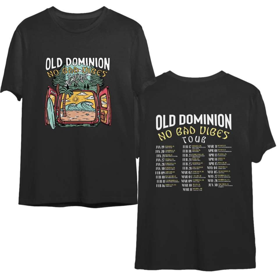 Old Dominion 2023 Tour Shirt, Old Dominion No Bad Vibes Tour Shirt