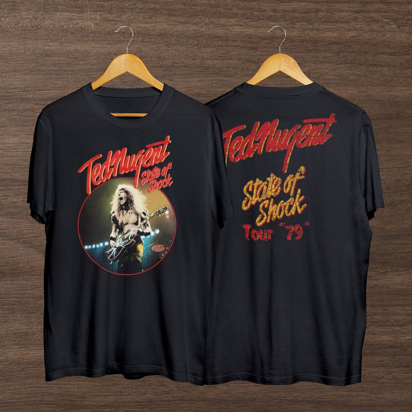 Ted Nugent State of Shock 79 T-Shirt, Vintage Ted Nugent Classic Shirt