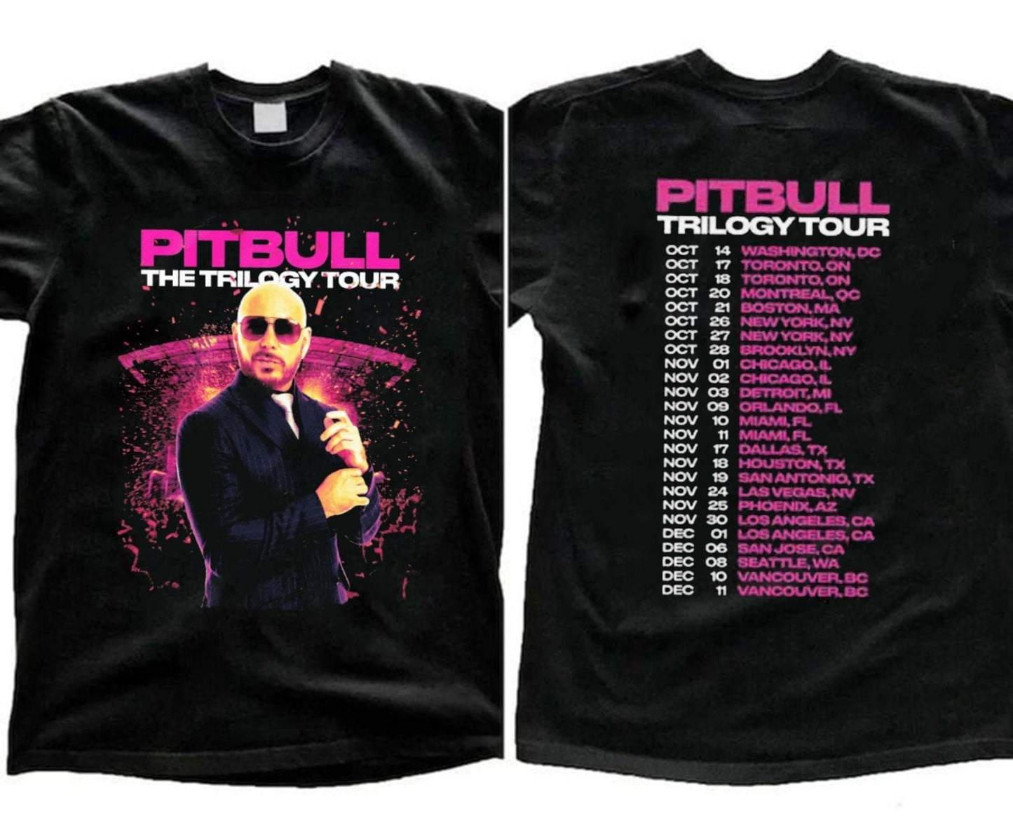 Enrique Iglesias Pitbull Ricky Martin, 2 Side The Trilogy Tour 2023 Shirt