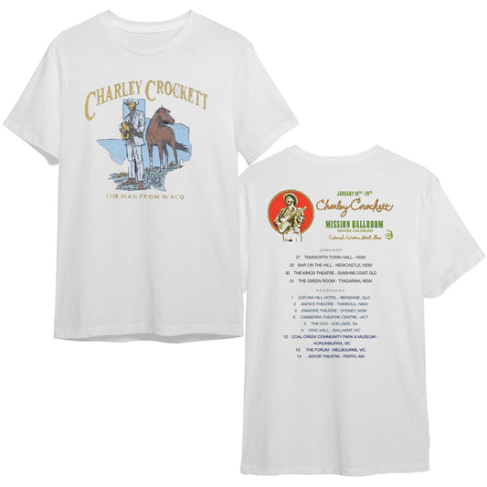 Charley Crockett 2024 Tour T-Shirt, Vintage Charley Crockett Classic Tee Gifts