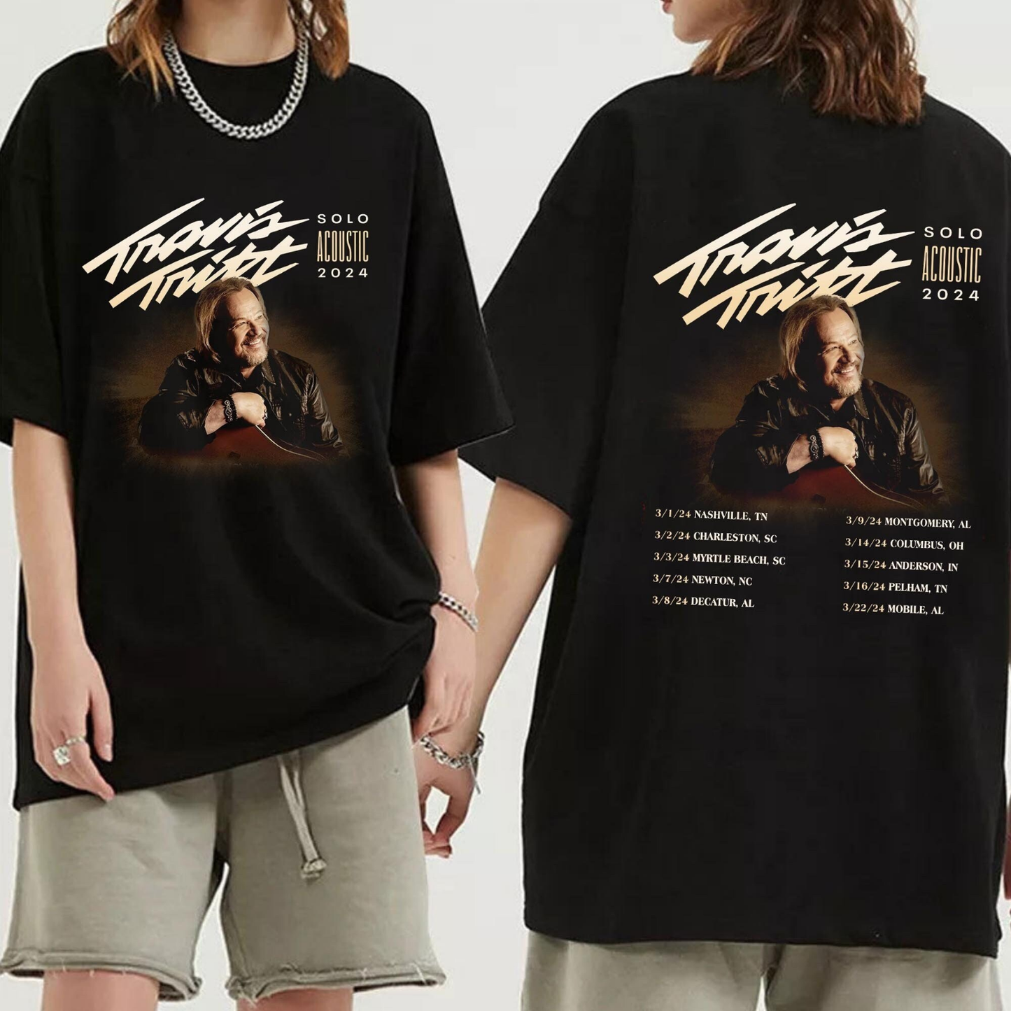 Travis Tritt Solo Acoustic Tour 2024 T-Shirt
