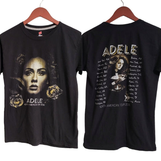 Adele Live 2016 T-Shirt Size L Adele Concert Tour Black Shirt