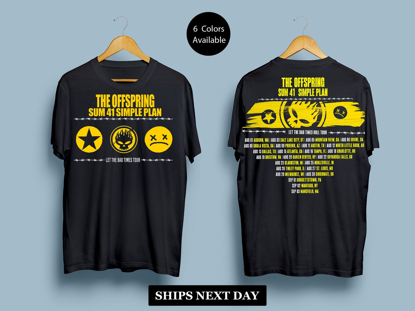 The Offspring Let The Bad Times Roll Tour 2023 Unisex Shirt, The Offspring Band Fan Shirt