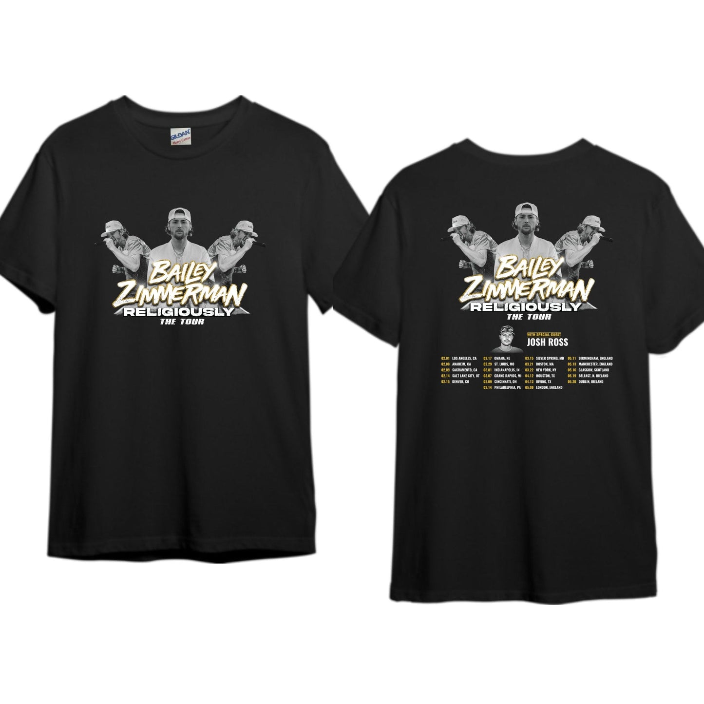 Bailey Zimmerman Shirt, Bailey Zimmerman Religiously World Tour 2024 Shirt