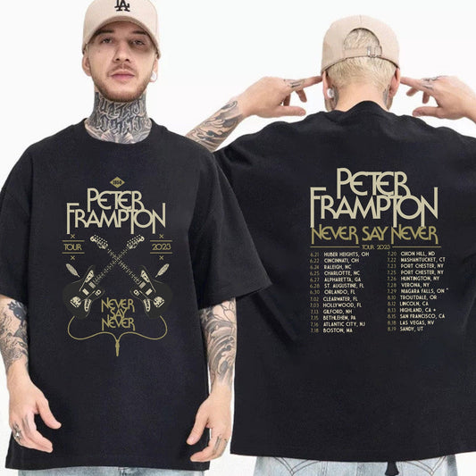 Peter Frampton 2023 Fall Tour Never Say Never Tour Shirt