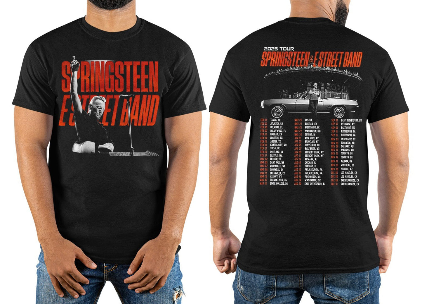 2 Side Bruce Springsteen And E Street 2023 Tour Shirt, E Street Shirt